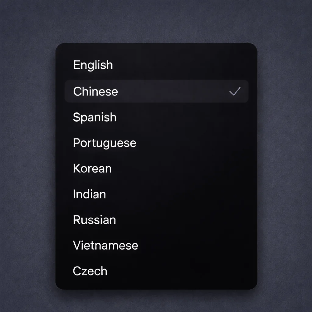 9 Supported languages preview